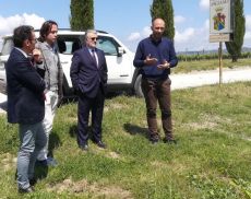 Il direttore generale di Confagricoltura Francesco Postorino in visita ad Argiano