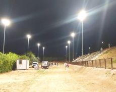 La prova delle luci nel nuova campo gara di Montisi che ospiterà anche gli eventi