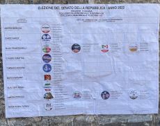 Elezioni del Senato della Repubblica 2022 - manifesto a Montalcino