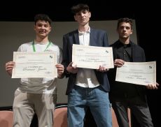 I primi tre studenti classificati nella gara nazionale degli Istituti professionali agrari