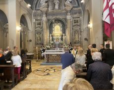 Un momento della celebrazione dell'8 maggio al Santuario