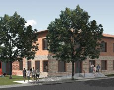 Il rendering della scuola a San Giovanni d'Asso