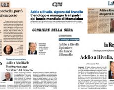 I giornali nazionali omaggiano Ezio Rivella