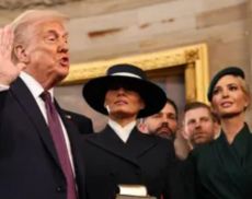 Ivanka Trump al giuramento da presidente del padre Donald