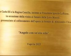 Targa Angelo con un'ala sola