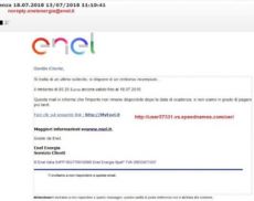  Un esempio di email truffa, con oggetto: Rimborso Enel 