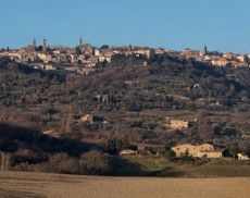 Una visuale di Montalcino