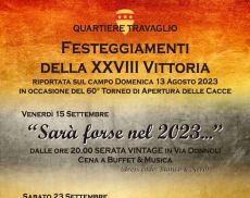 Il programma dei festeggiamenti del Quartiere Travaglio