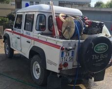 La jeep dell’Associazione Radioamatori C.B. Ilcinus di Montalcino 