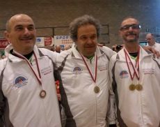 Massimo Bovini, Gino Antonio Focacci e Maurizio Bovini della Compagnia Arcieri Montalcino