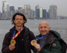 Raniero Pierangioli e Claudio Giannetti all’edizione 2017 della maratona di New York