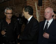 Armando Franceschelli (a destra) insieme a Giorgio Panariello e Fabio Carlesi 