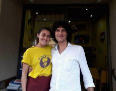 Petricich con Ambra Pallari della gelateria Why Not? di Montalcino