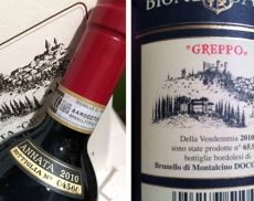 Etichetta Brunello Tenuta Greppo Biondi Santi