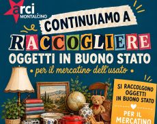Mercatino dell’usato: da Arci Montalcino, continua la raccolta di oggetti in buono stato